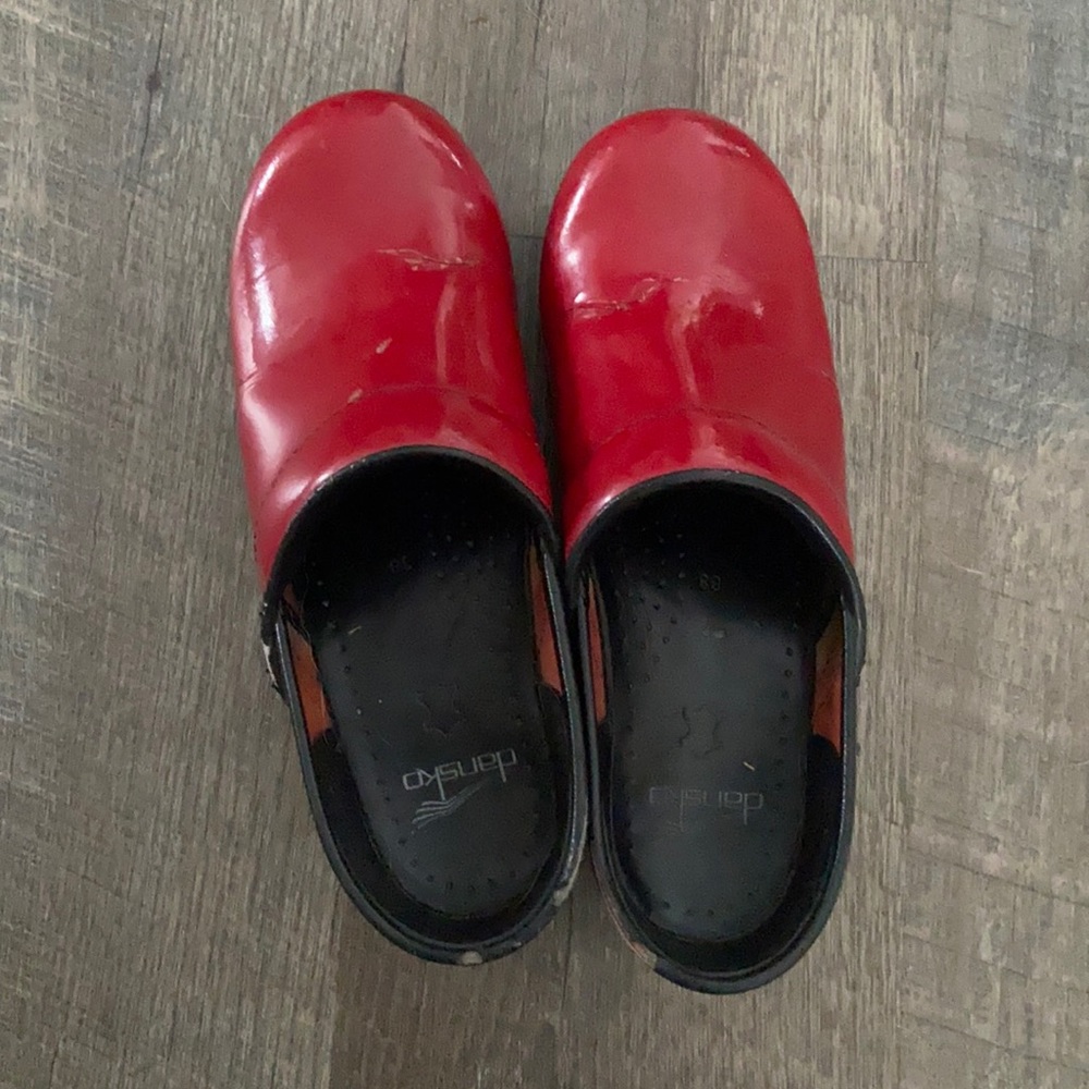 Patent red Dansko clog